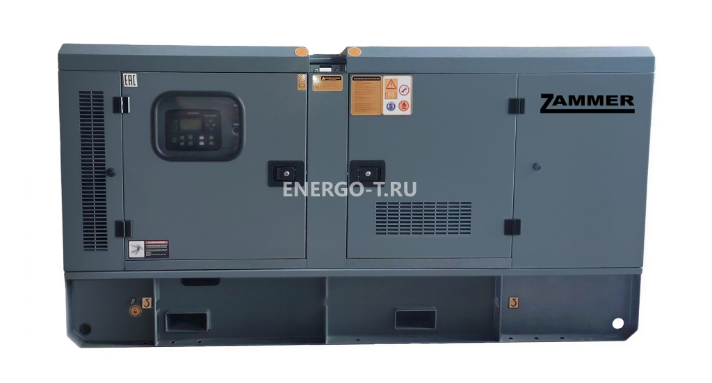 Дизельный генератор ZAMMER AD-100-Т400 в кожухе со встроенным АВР
